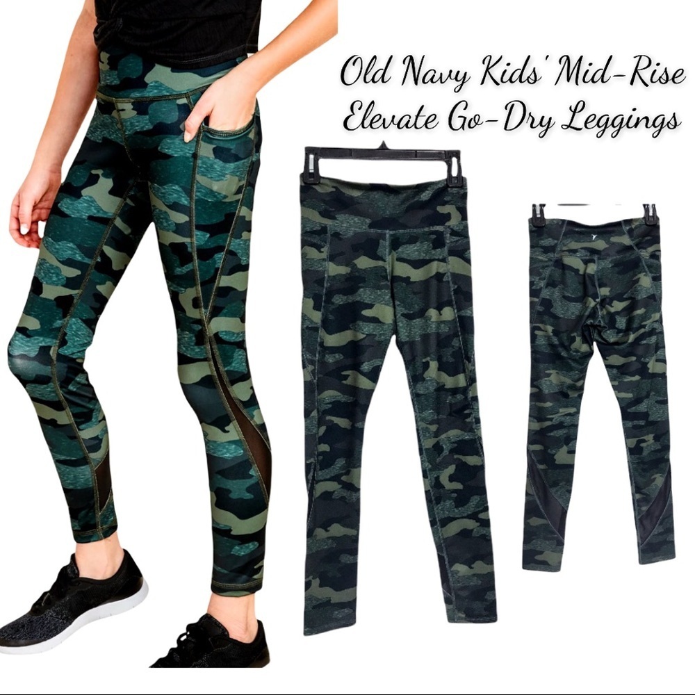 Old Navy Kids Elevate Go-Dry 7/8-Length Leggings Size XL (14)